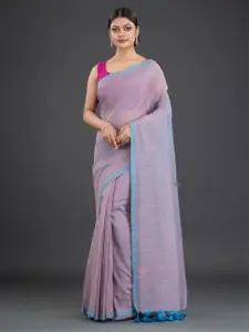Arhi Mauve & Blue Pure Cotton Saree