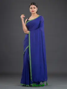 Arhi Blue & Green Woven Design Pure Cotton Saree