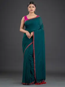Arhi Green & Red Pure Cotton Saree