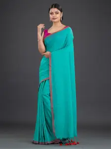 Arhi Sea Green Woven Design Pure Cotton Saree