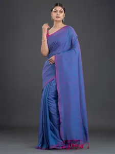 Arhi Blue & Pink Woven Design Pure Cotton Saree