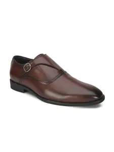 Alberto Torresi Men Brown Solid Formal Monk Shoes