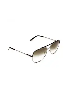 Tommy Hilfiger Men Green Lens & Black UV Protected Lens Aviator Sunglasses TH 9719 C3 60 S