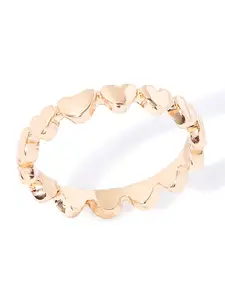 Accessorize London Women Gold-Toned Heart Band Ring