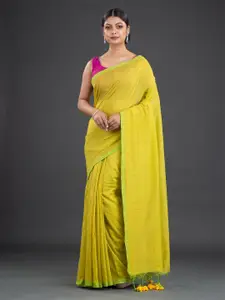 Arhi Lime Green Pure Cotton Saree