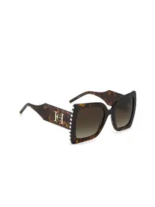Carolina Herrera Brown Lens & Brown Square Sunglasses with UV Protected Lens 20495708655HA