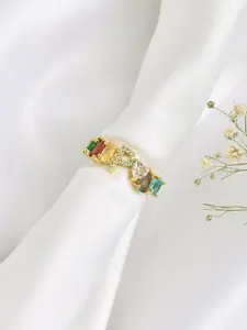 JOKER & WITCH Multicoloured P Shaped Finger Ring