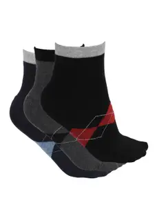 Alvaro Castagnino Men Pack Of 3 Printed Ankle-Length Socks