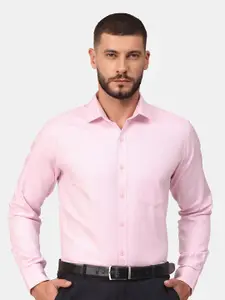 Copperline Men Pink Comfort Slim Fit Cotton Formal Shirt