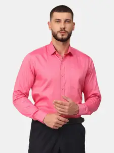 Copperline Men Pink Comfort Slim Fit Cotton Formal Shirt