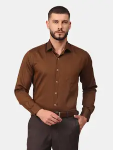 Copperline Men Brown Comfort Slim Fit Formal Shirt