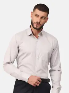 Copperline Men Grey Comfort Slim Fit Cotton Formal Shirt