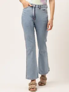 ELLE Women Blue Light Coloured Non-Stretchable Bootcut Jeans