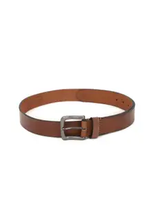 Van Heusen Men Brown Textured Leather Belt