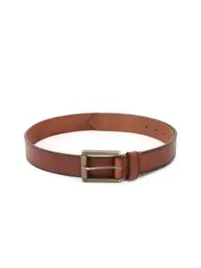 Van Heusen Men Brown Textured Leather Belt