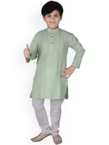 Pro-Ethic STYLE DEVELOPER Boys Green Kurta with Pyjamas