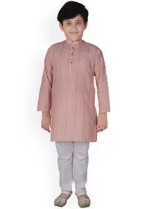 Pro-Ethic STYLE DEVELOPER Boys Peach-Coloured Kurta with Pyjamas
