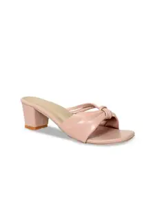 Glitzy Galz Pink Block Sandals with Bows