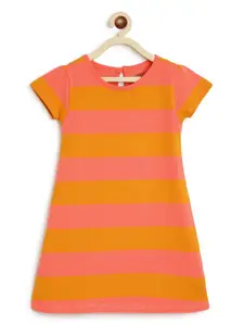 Campana Girls Yellow Striped T-shirt Dress