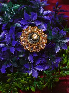 PANASH Gold-Toned Stone-Studded Ring