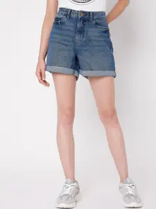 Vero Moda Women Blue Denim Shorts
