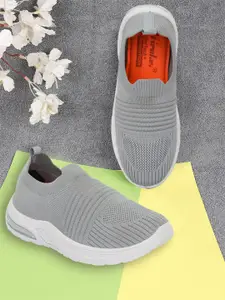 HIROLAS Women Grey Mesh Running Shoes