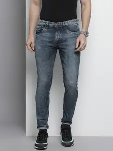 The Indian Garage Co Men Blue Slim Fit Light Fade Stretchable Jeans