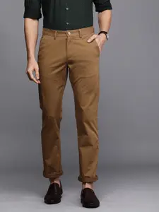 Allen Solly Men Camel Brown Classic Fit Chinos Trousers