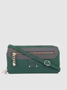 Baggit Women Green Colourblocked Zip Around Wallet
