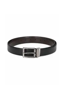 thickskin Men Black & Brown Textured Reversible Formal Belt