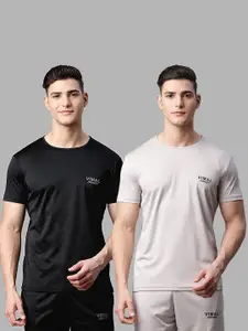 MACK JONNEY JONNEY Men Black & Grey Melange 2 T-shirt