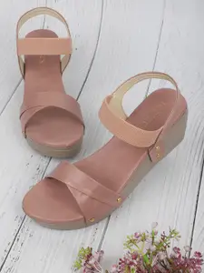 ICONICS Women Pink Wedge Sandals