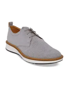 ECCO Men Grey Relaxed American Nubuck St.1 Hybrid Derby Casual Shoes