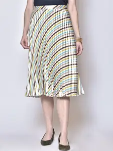 250 DESIGNS Women Multi Colored Knee-Length Skirt