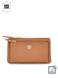Eske Women Brown Leather Wallet