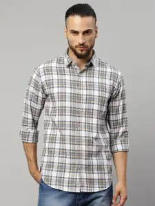 Rodamo Men Multicoloured Slim Fit Tartan Checks Checked Casual Shirt