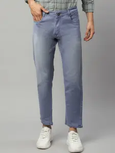 Rodamo Men Blue Slim Fit Mildly Distressed Light Fade Stretchable Jeans