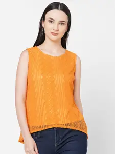 109F Yellow Embroidered Top