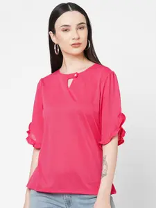 109F Women Pink Solid Top