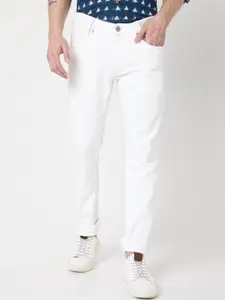 Mufti Men White Slim Fit Stretchable Jeans