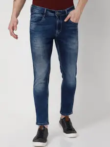 Mufti Men Blue Slim Fit Heavy Fade Stretchable Jeans