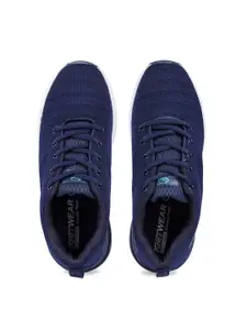 Lancer Men Navy Blue Textile Running Non-Marking Shoes
