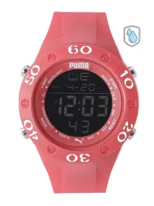 Puma Men Black Dial & Red Straps Digital Watch P6037