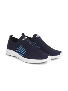 Lancer Men Navy Blue & White Textile Running Non-Marking Shoes