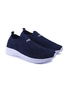 Lancer Men Navy Blue Textile Running Non-Marking Shoes