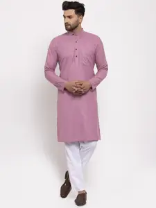 Jompers Men Magenta Kurta with Pyjamas