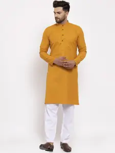 Jompers Men Yellow Kurta with Pyjamas