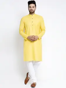 Jompers Men Yellow Kurta with Pyjamas