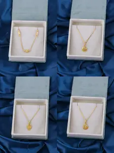 Brandsoon Set of 4 Gold-Plated Brass Necklaces