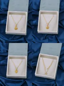 Brandsoon Set of 4 Gold-Plated Brass Necklaces